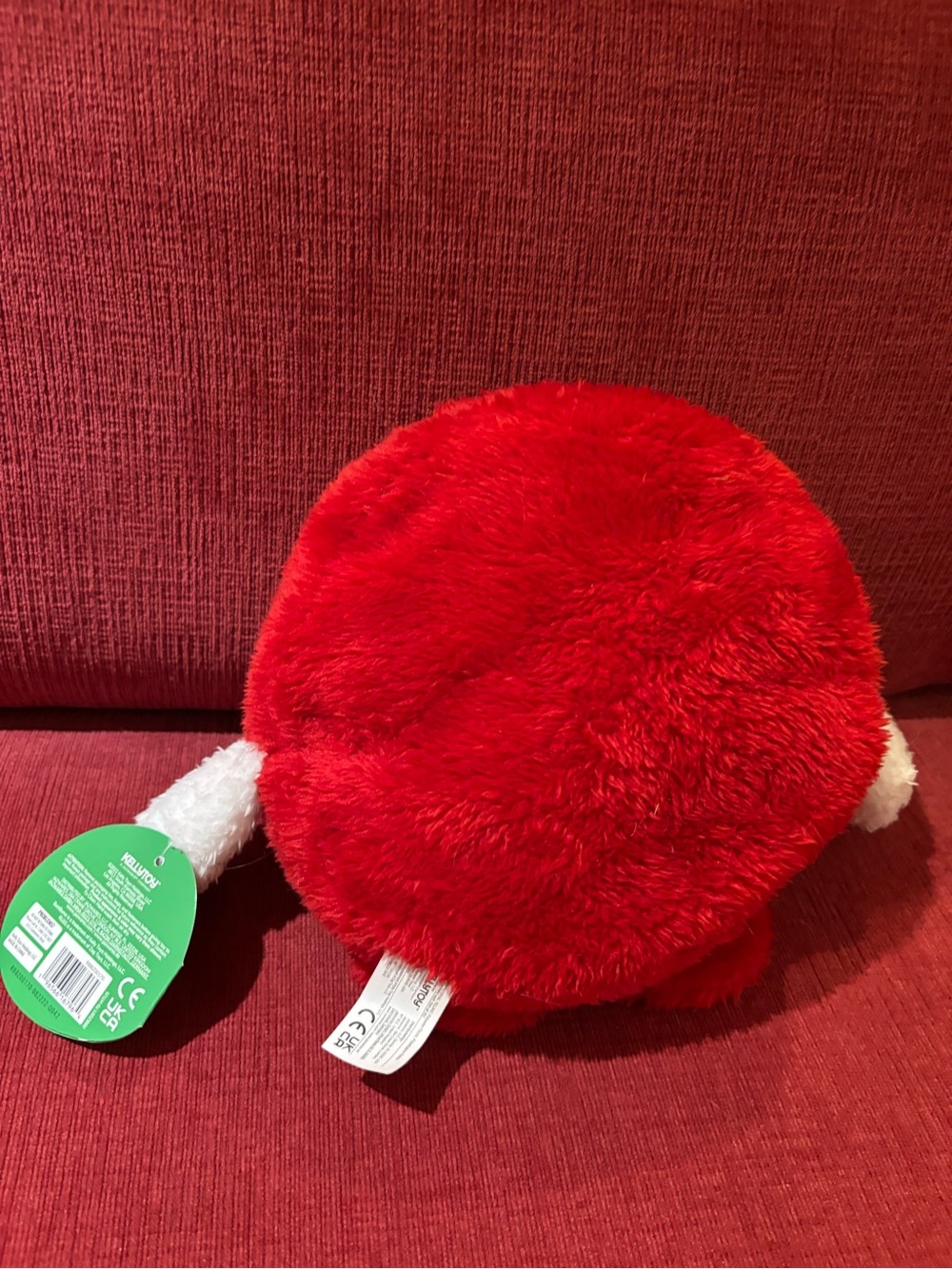 7.5 BumBumz Plush Holiday Peppermint Buddy - Red & White - Picture 3 of 3